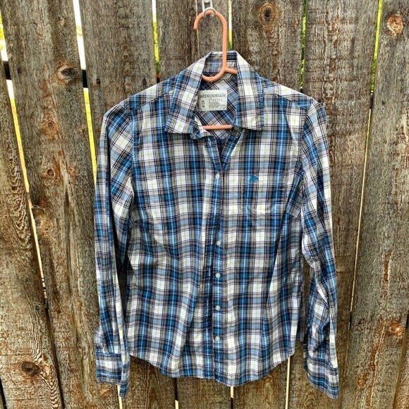 Aeropostale button up plaid checkered stretchy - Picture 1 of 8
